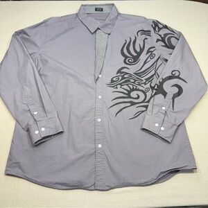 COOFANDY Mens XL Tribal Long Sleeve Button Shirt